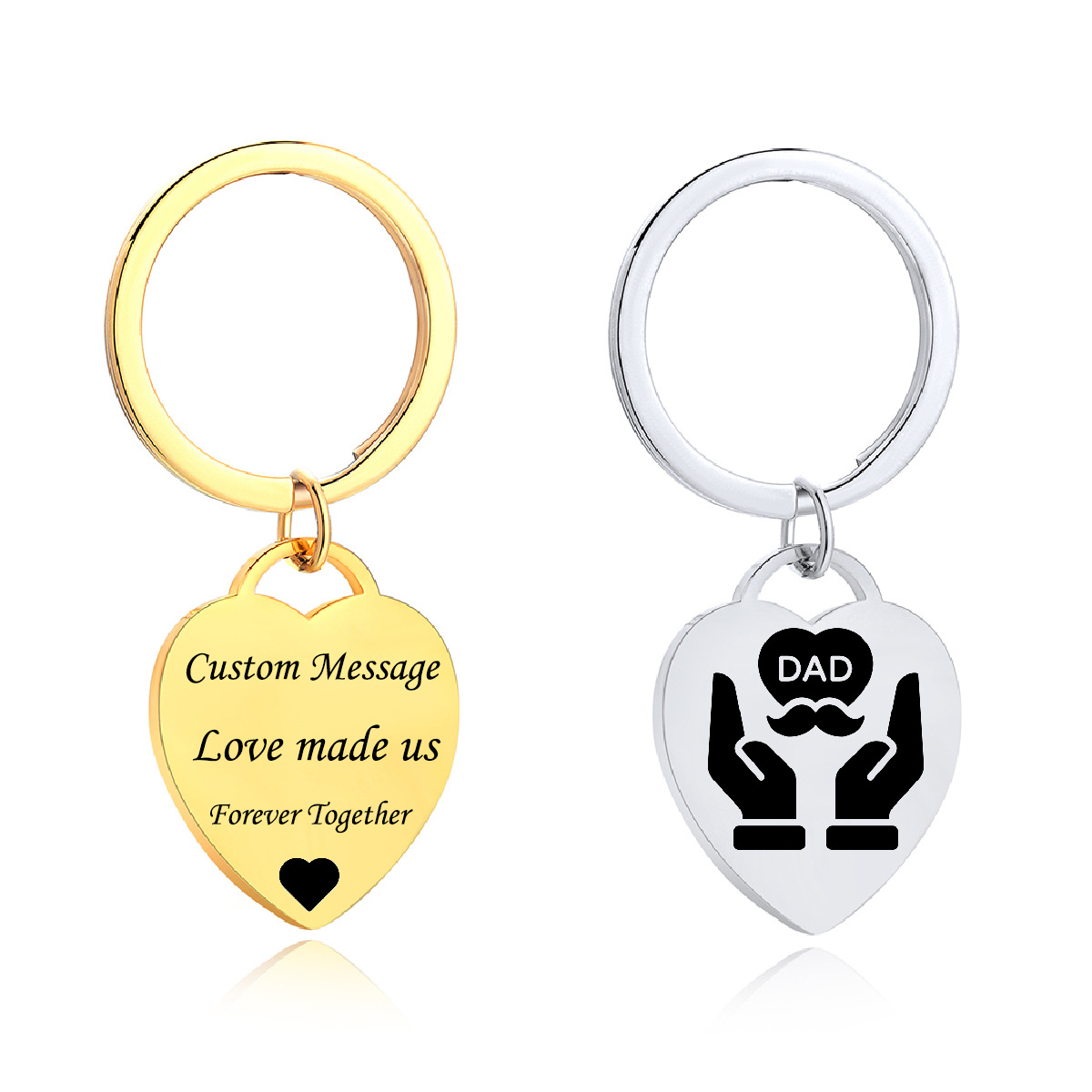 Men Accessories All - Custom Photo Love Pendant Key Chain