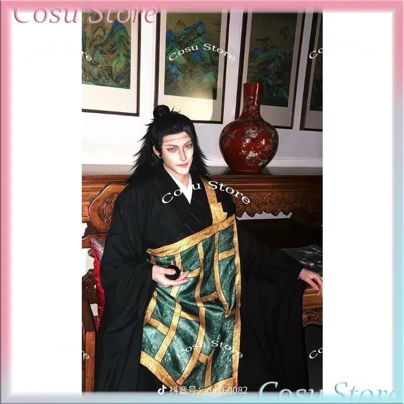 Men'S Kimono Accessories - Geto Suguru Cosplay Costume Black Blue