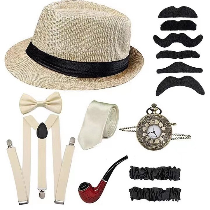 1920S Mens Gatsby Gangster Cos - Men'S Accessories In The 1920S 评论和价格