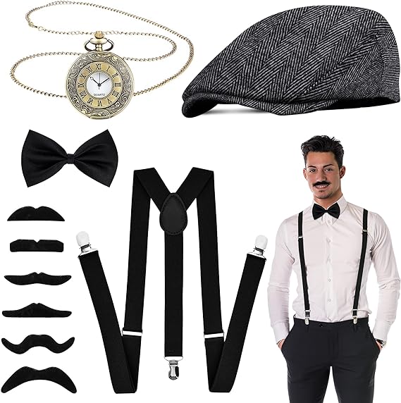 1920s Mens Costume Gangster Ro - Men'S Accessories In The 1920S 评论和价格