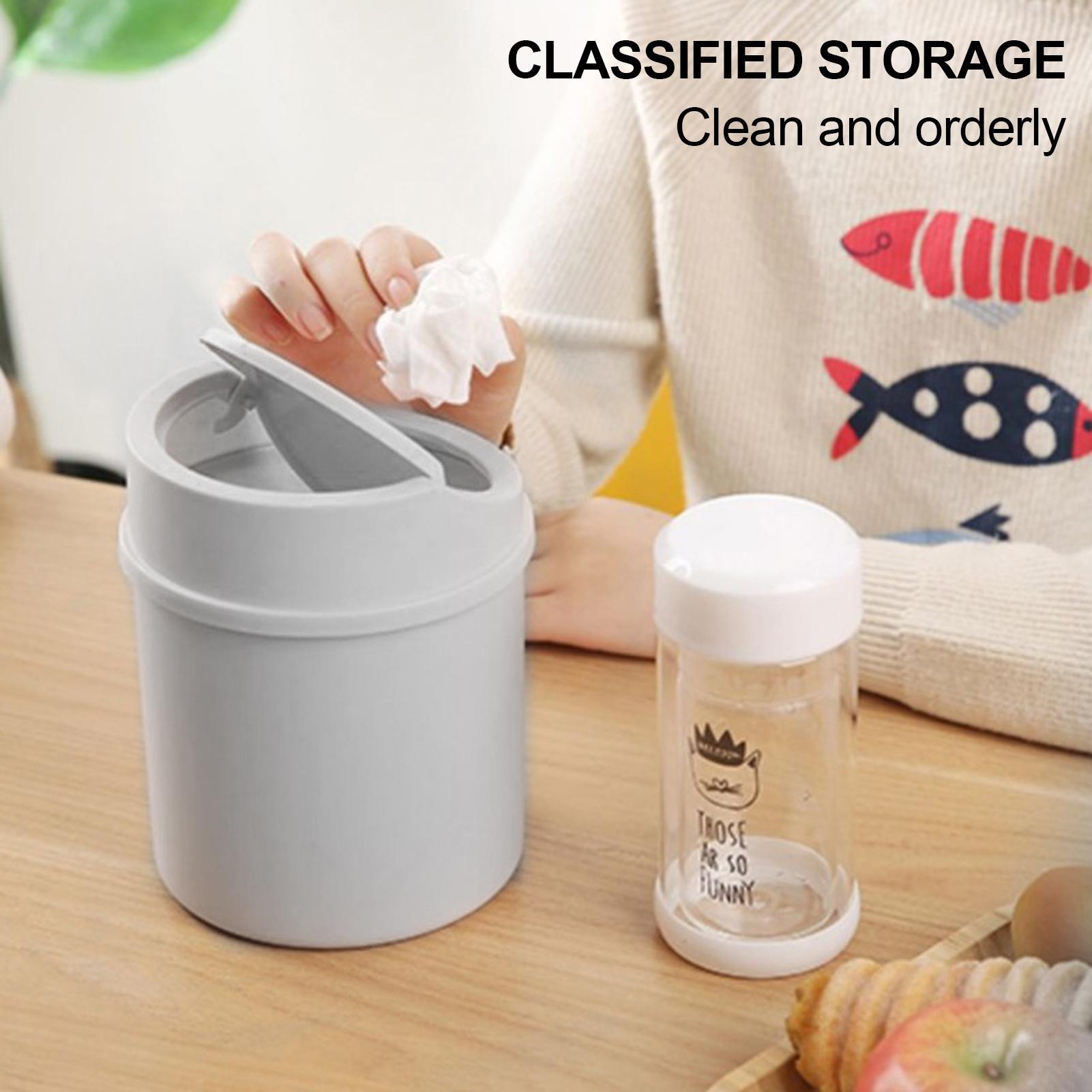 1Pc Desktop Mini Trash Can Wit - Men'S Accessories Types 评论和价格