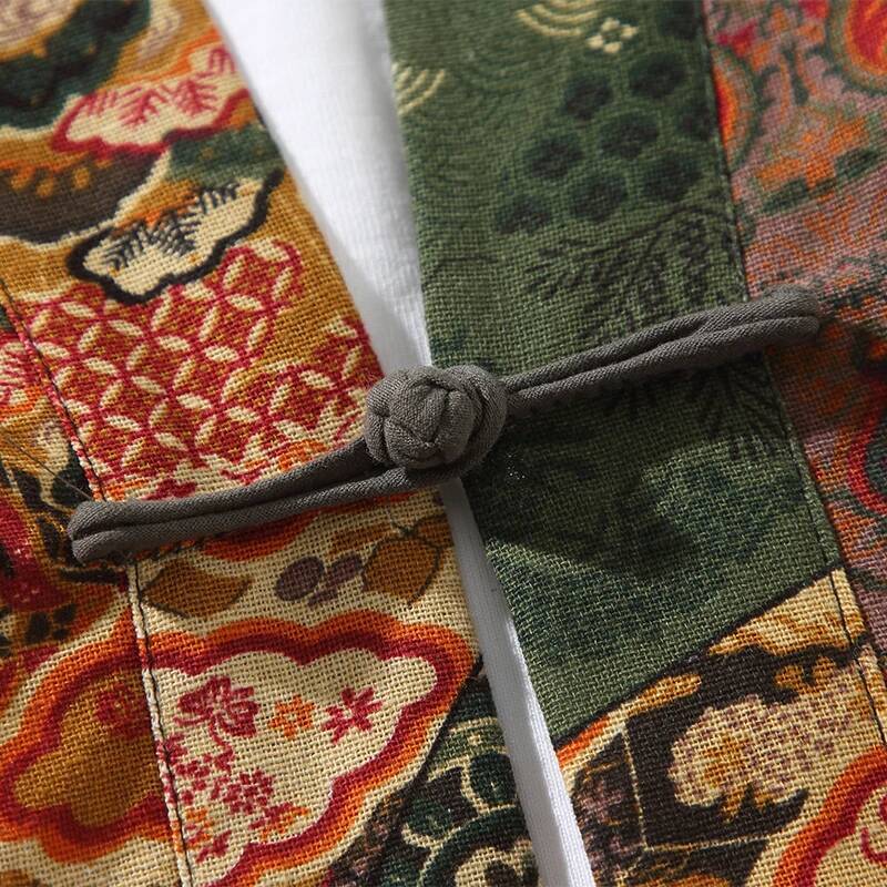 Ethnic Style Print Yukata Men  - Men'S Kimono Accessories 评论和价格